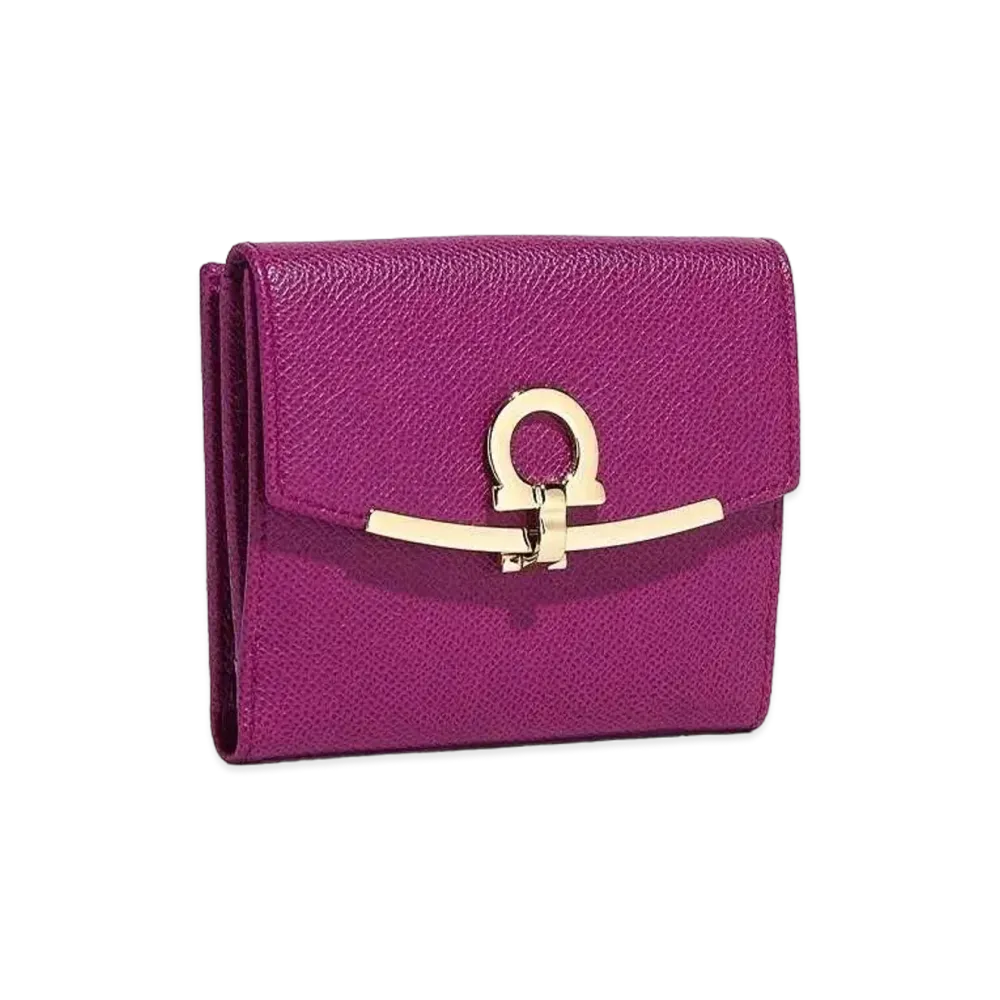 Salvatore Ferragamo Gancio W Hook Wallet "Purple"