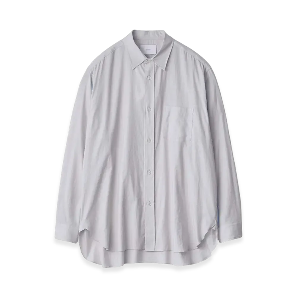 ssstein Cotton Silk Oversized Placket Shirt "Sax"