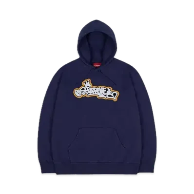 Supreme Handstyle Hooded Sweatshirt "Washed Navy"