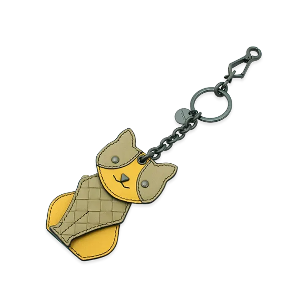 Bottega Veneta Animal Key Ring "Yellow/Khaki"