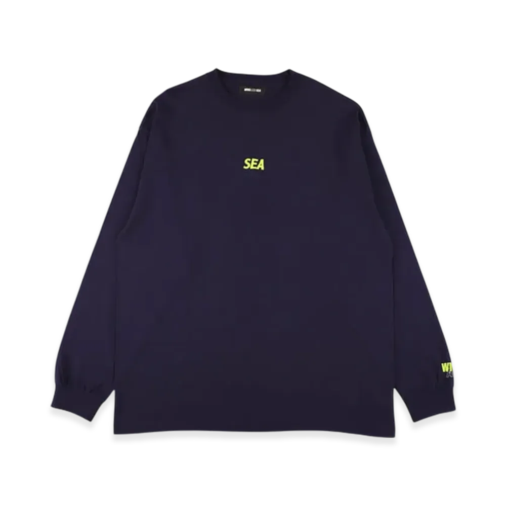WIND AND SEA OG Small SEA Logo L/S Tee "Navy"