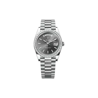 ROLEX Day-Date 40mm Platinum Diamond 228396TBR "Slate"