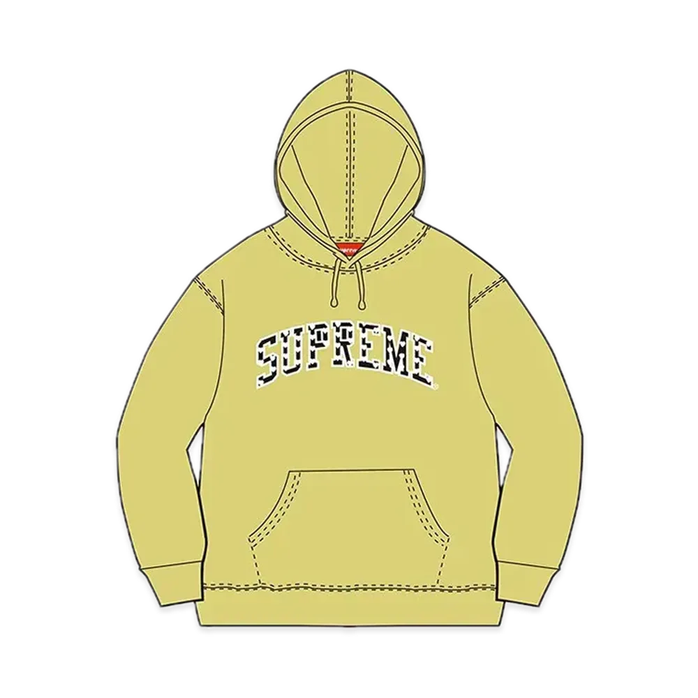 Supreme Hearts Arc Hooded Sweatshirt "Yellow" (21SS)