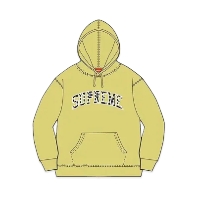 Supreme Hearts Arc Hooded Sweatshirt "Yellow" (21SS)