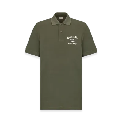 Dior Christian Dior Atelier Polo Shirt Cotton Pique "Khaki"