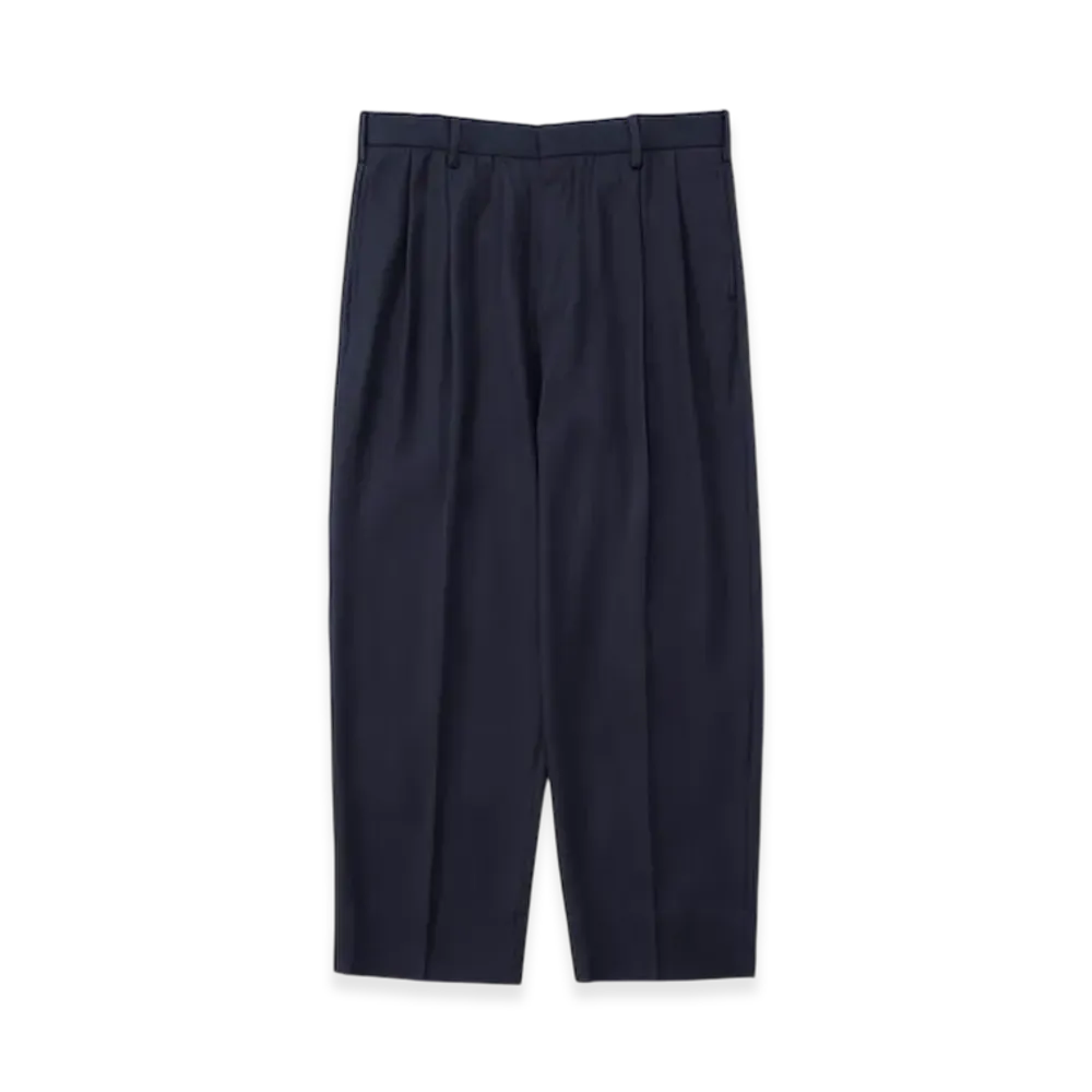 everyone Two Tuck Wide Twill Trouser "Navy"