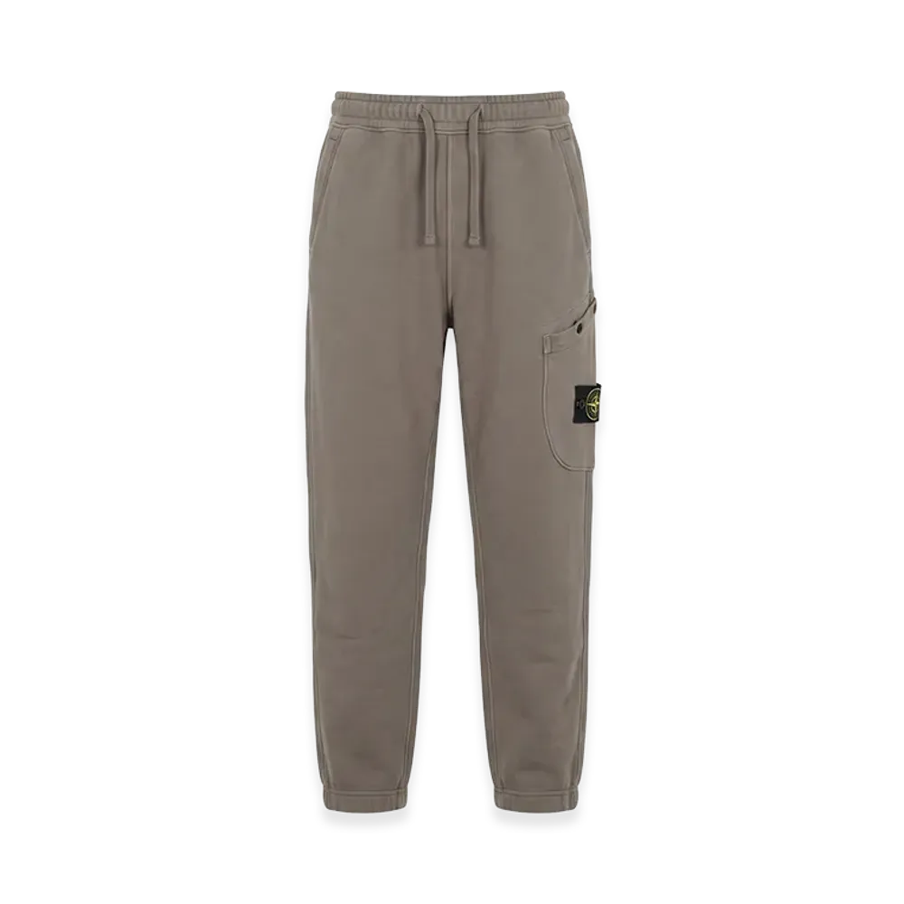 Stone Island Organic Cotton Diagonal Fleece 'Old' Effect "Walnut"
