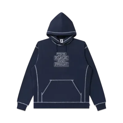 Blackeyepatch OG Label Outline Embroidered Hoodie Heather "Navy"