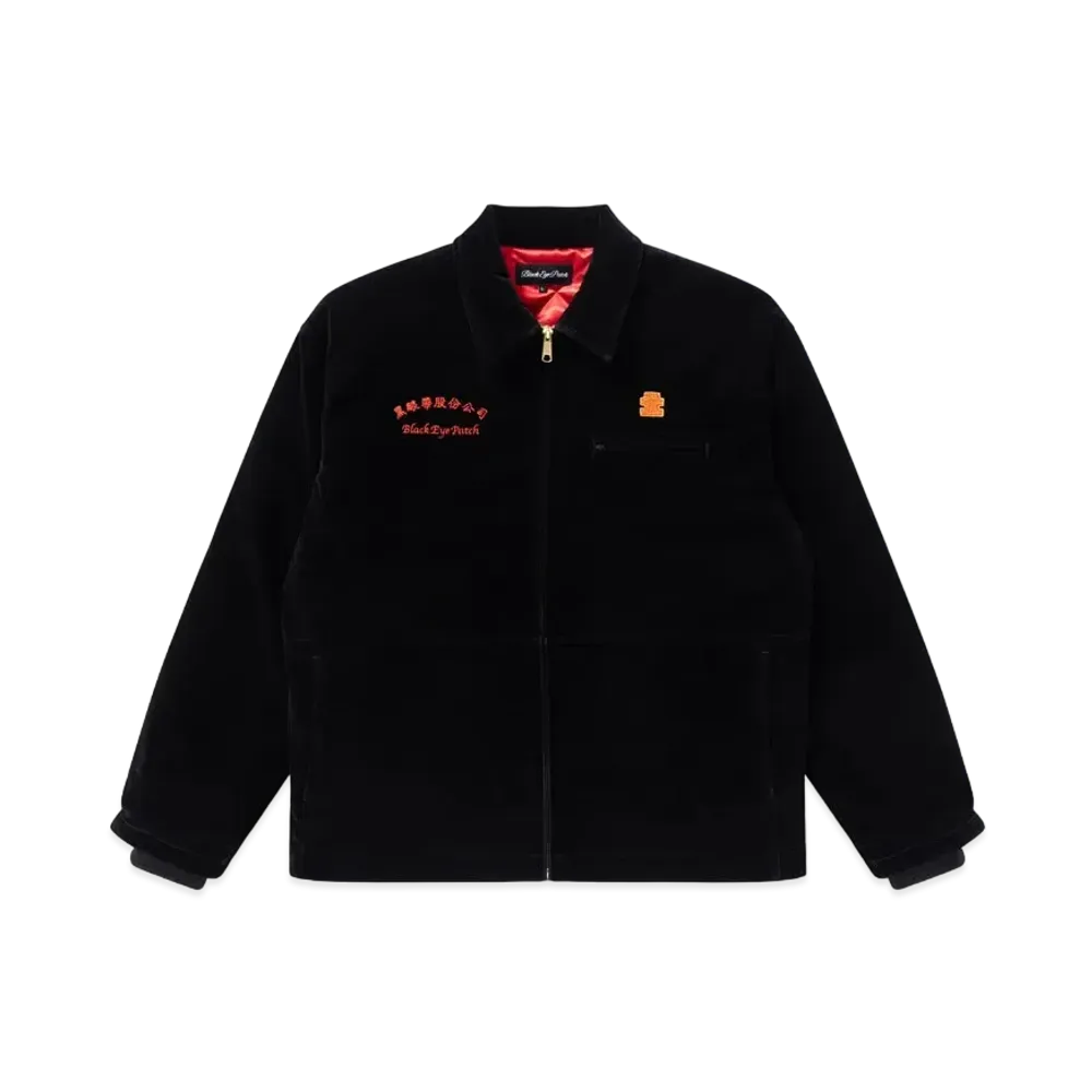 BlackEyePatch Chinatown Store Velour Work Jacket "Black"