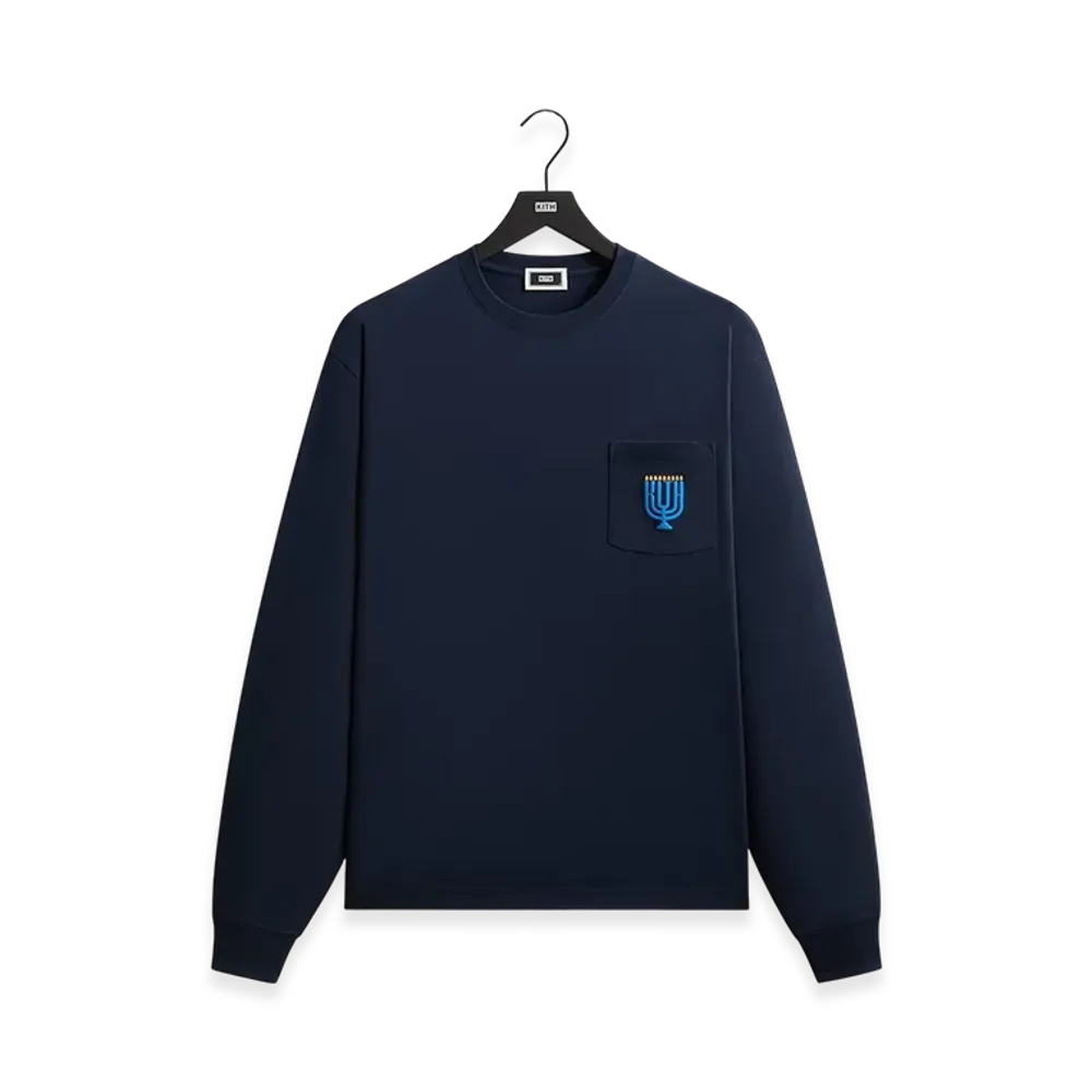 Kith Hanukkah Stained Glass Long Sleeve Tee "Nocturnal"