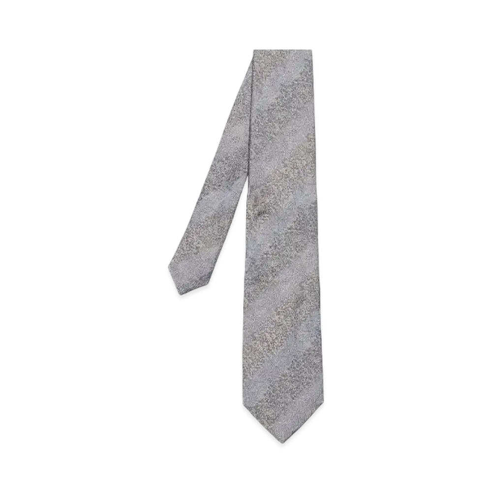Paul Smith Botanical Regimental Tie "LightGray"