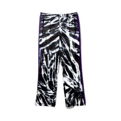 Needles for NEPENTHES Track Pant - Poly Smooth / Tie Dye Printed "Black"