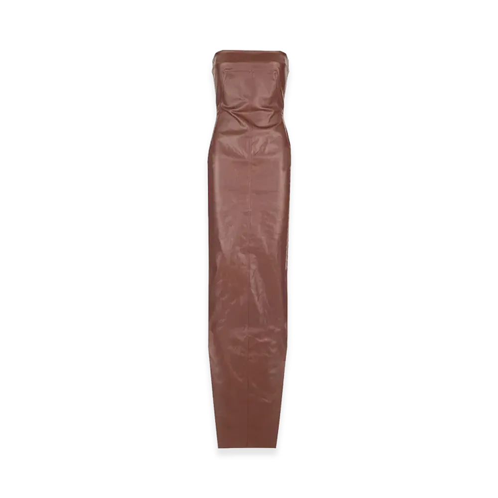 Rick Owens Women's Long Bustier Dress "Brown"