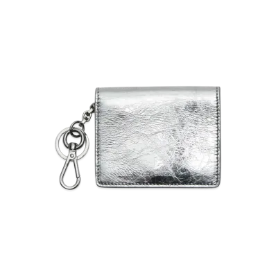 Acne Studios Folding Leather Wallet "Silver"