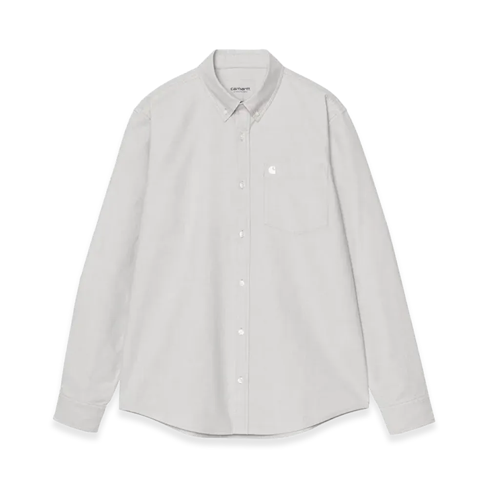 Carhartt WIP L/S C-Logo Shirt "Shady Grey/White"