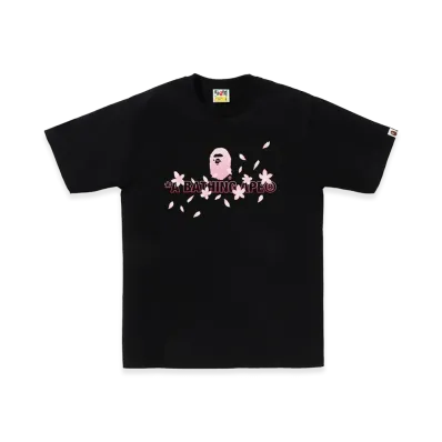 A BATHING APE Sakura Logo Tee "Black"