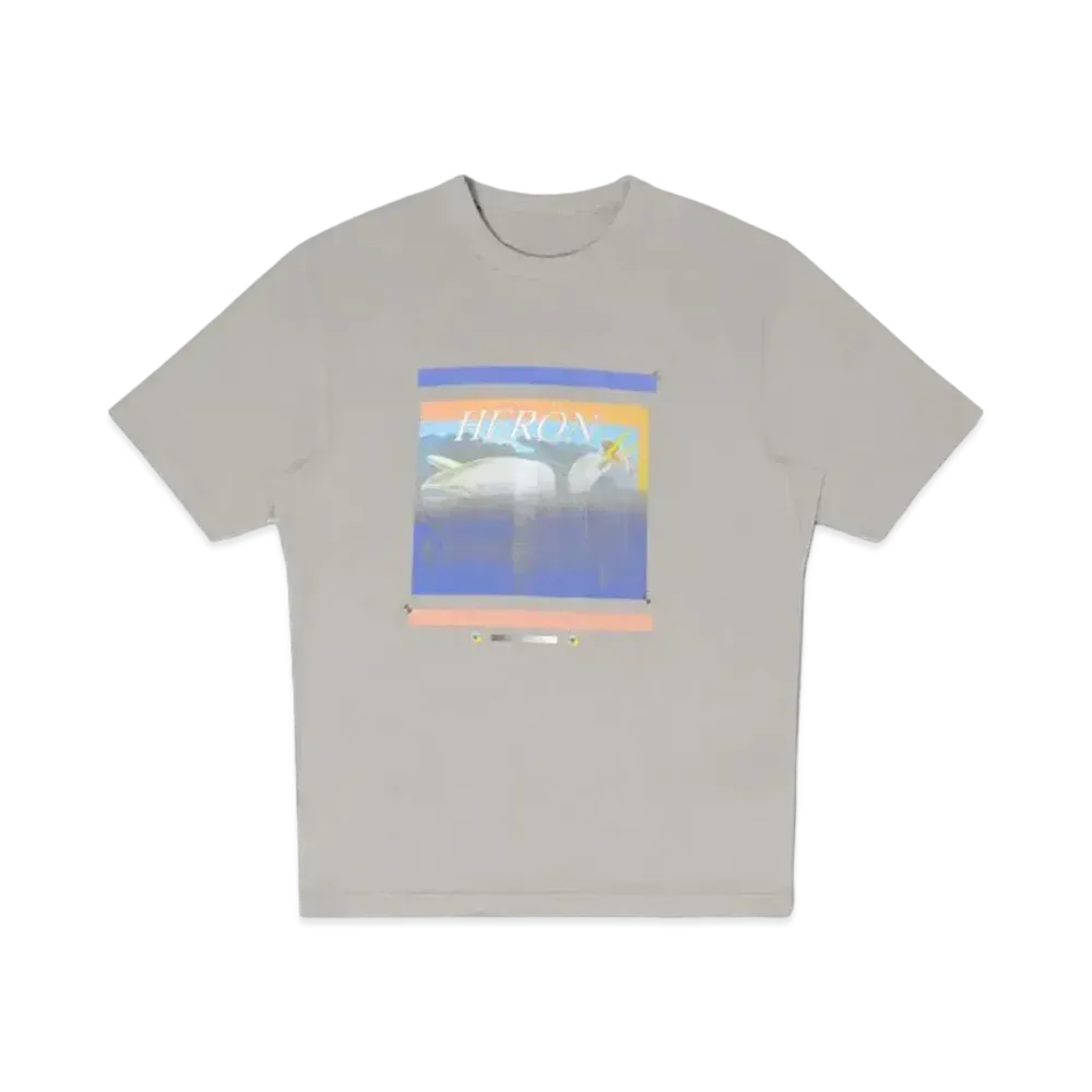 HERON PRESTON Misprinted Heron SS Tee "Grey"