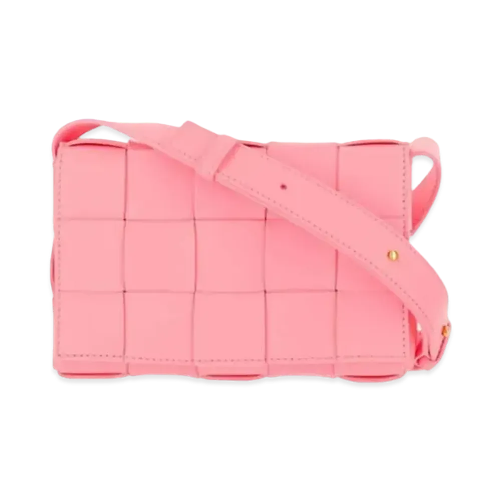 Bottega Veneta Small Cassette Crossbody Bag "Pink"