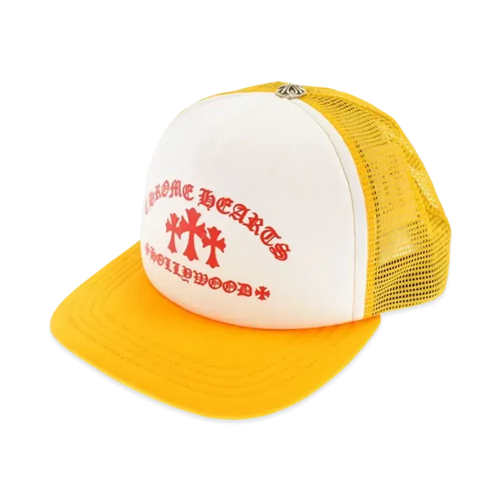 Chrome Hearts Trucker Cap King Taco "Yellow/White"