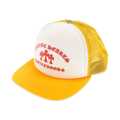 Chrome Hearts Trucker Cap King Taco "Yellow/White"