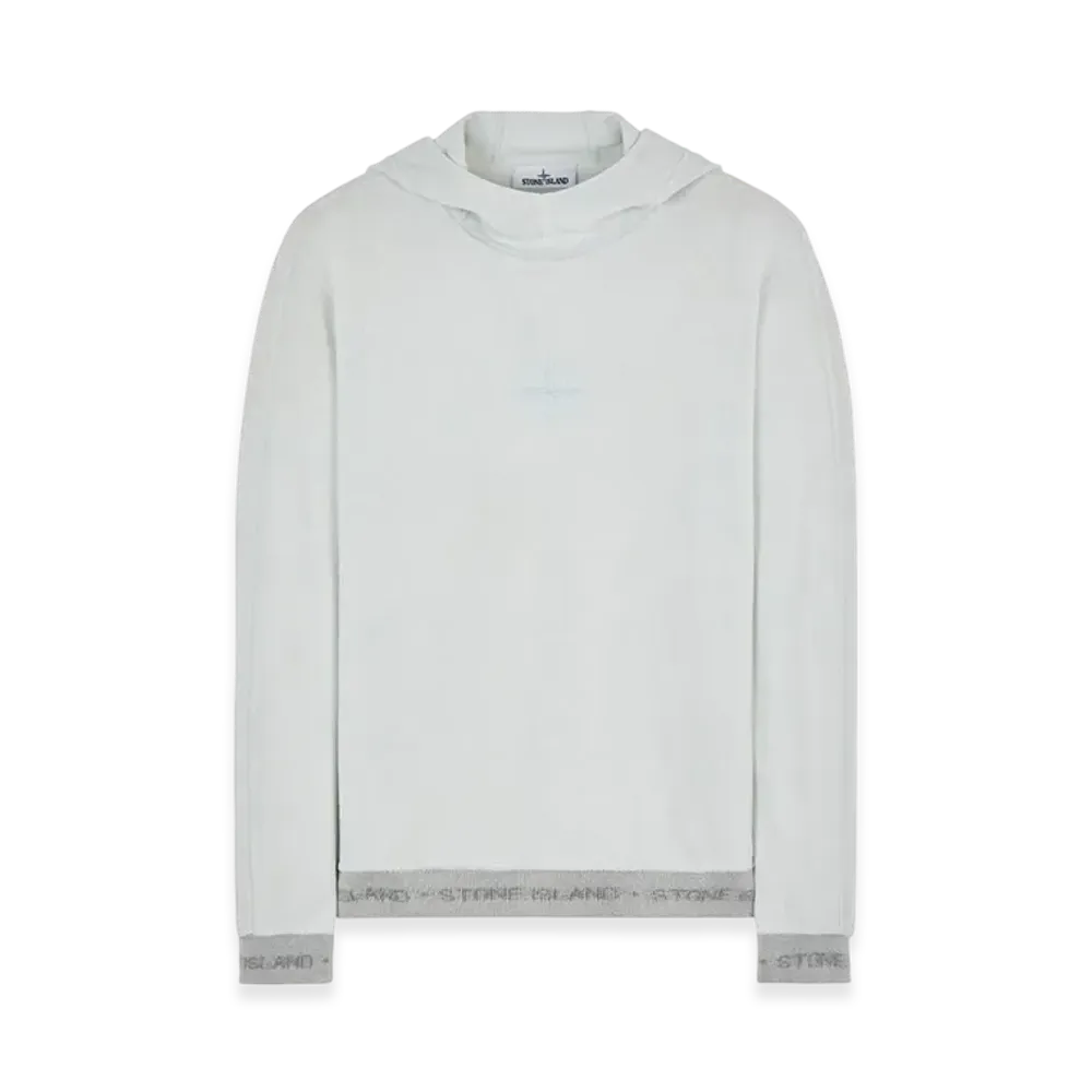 Stone Island 651E3 Organic Cotton Terry Fleece Hoodie - 22SS "Ice"