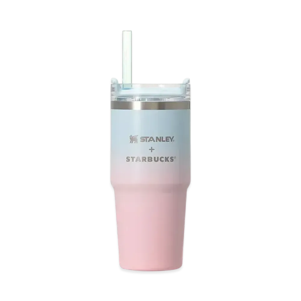 STARBUCKS SAKURA2025 3Way Stainless Steel Tumbler Stanley Pale Pink Gradation 414ml "Pink/Blue"
