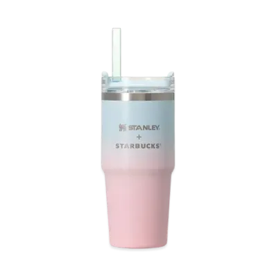 STARBUCKS SAKURA2025 3Way Stainless Steel Tumbler Stanley Pale Pink Gradation 414ml "Pink/Blue"