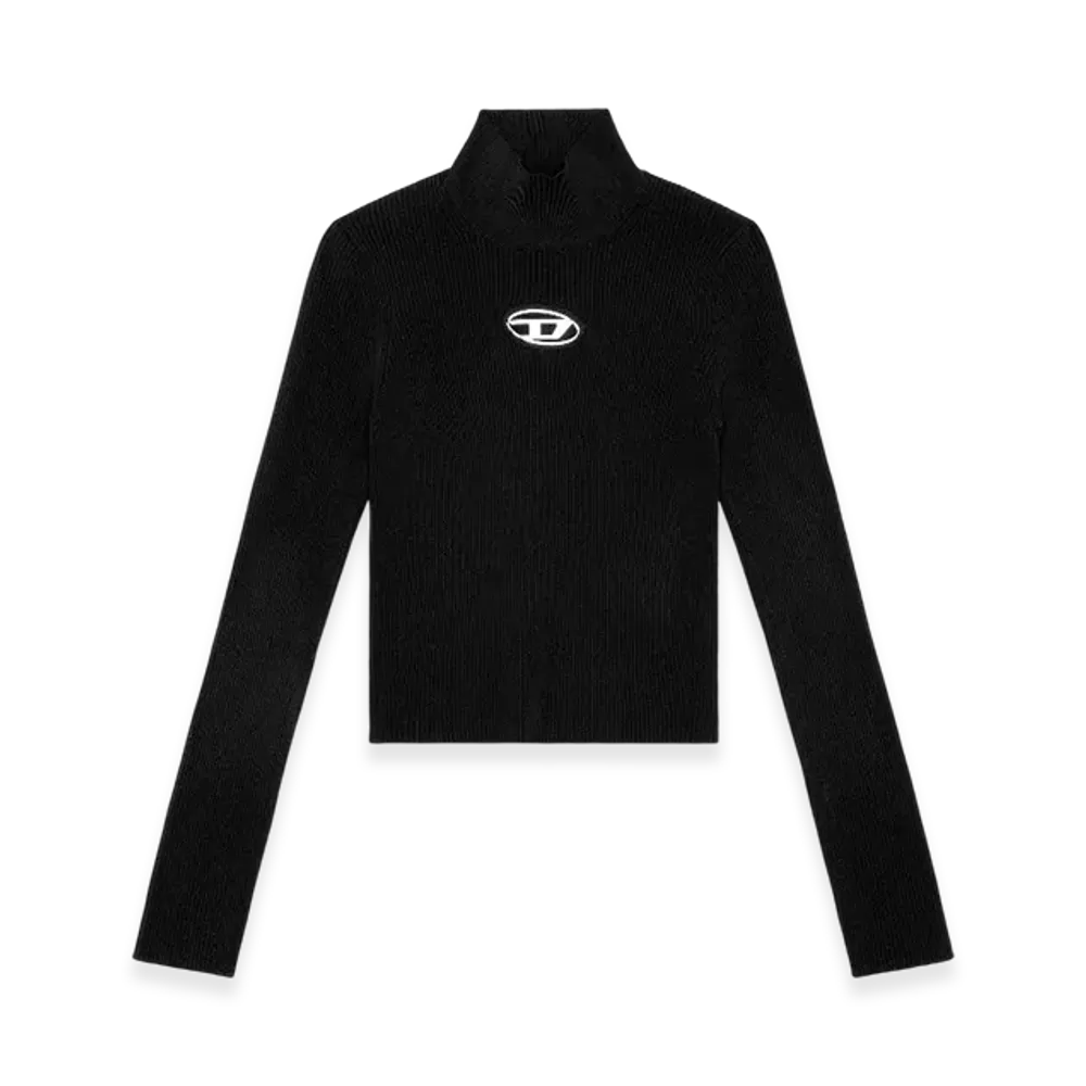Diesel M-Valari-Tn Rib-Knit Top "Black"