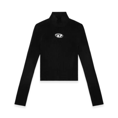 Diesel M-Valari-Tn Rib-Knit Top "Black"