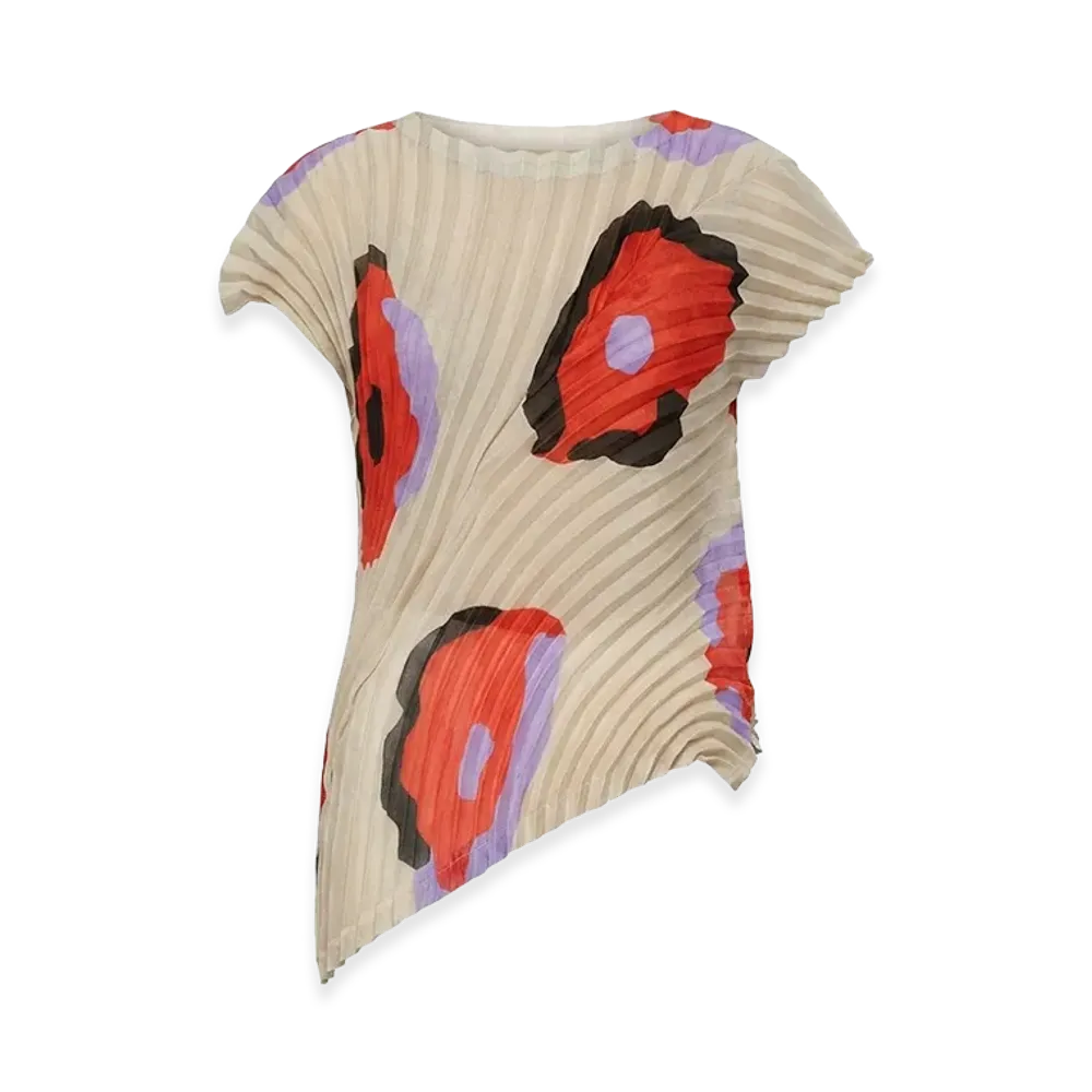 ISSEY MIYAKE Womens Top "Beige"