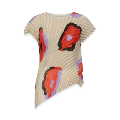 ISSEY MIYAKE Womens Top "Beige"