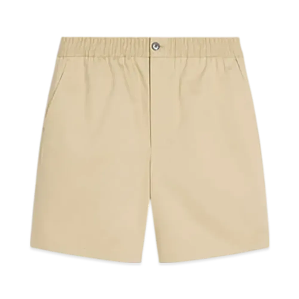 AMI PARIS Cotton Elastic-Waist Shorts "Ginger"