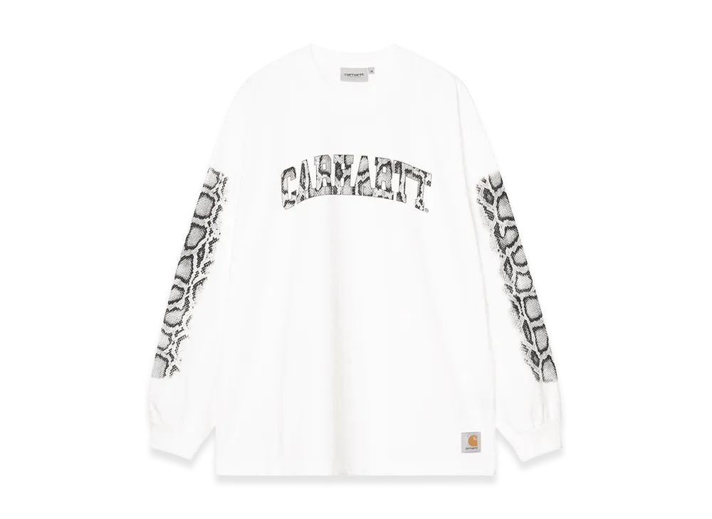 Carhartt WIP L/S Camo Snake T-Shirt "White(Heavy Stone Wash)"