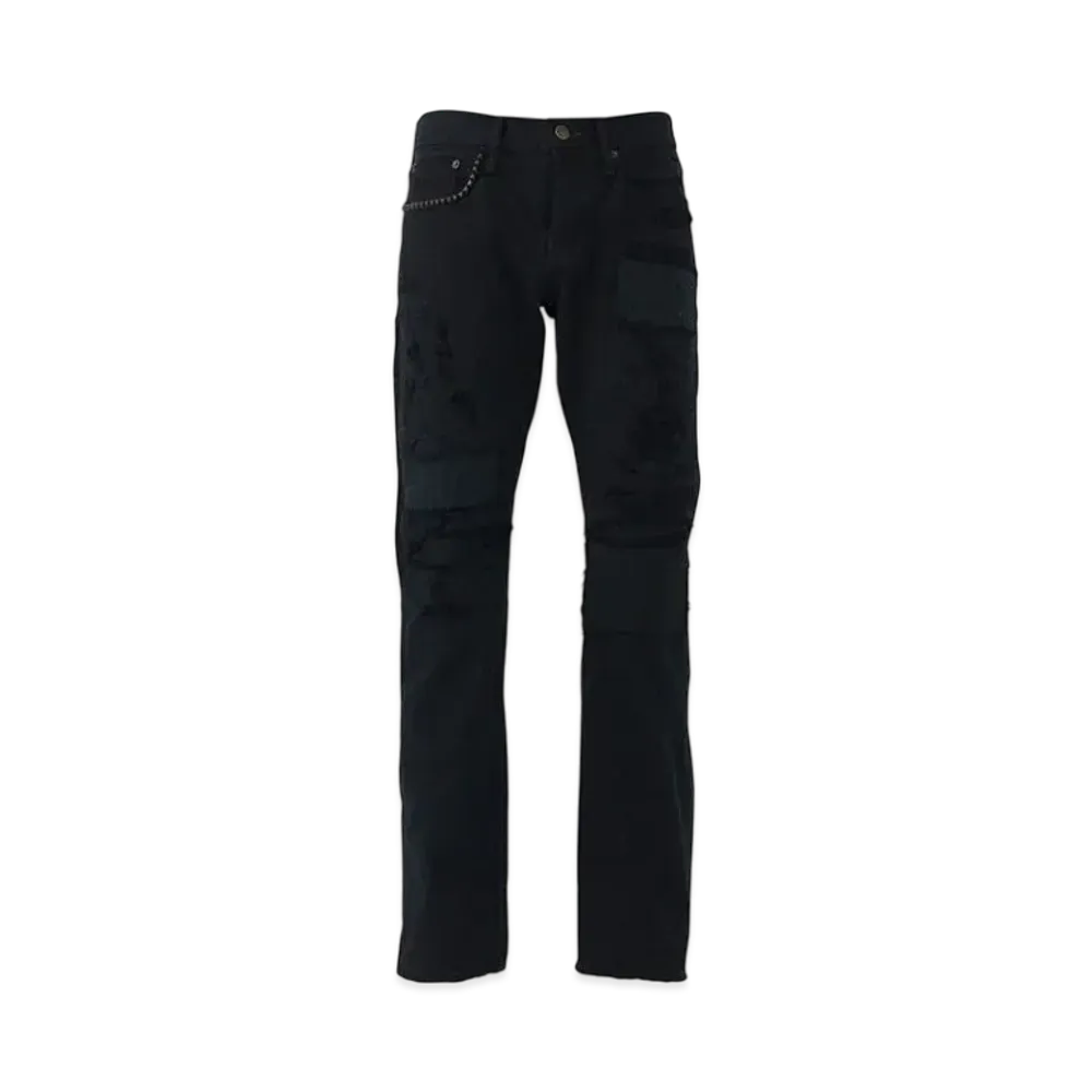 HYSTERIC GLAMOUR Trc Lowrise Slim Straight Denim Pants "Black"