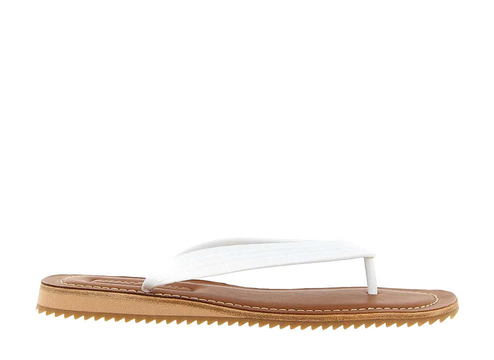 MIU MIU Women's Logo Thong Sandals "White"