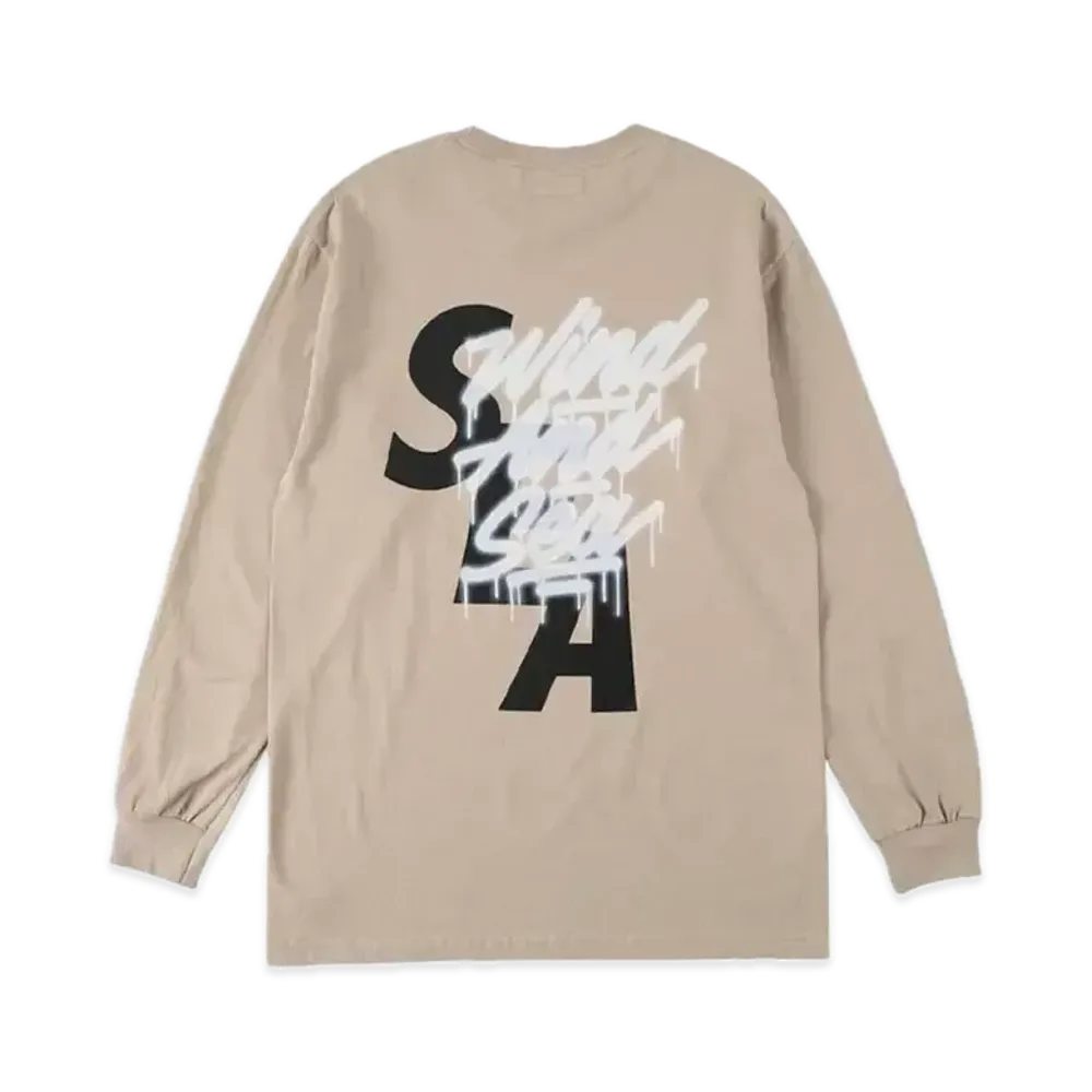 It's A Living x WIND AND SEA LS Tee "Beige"