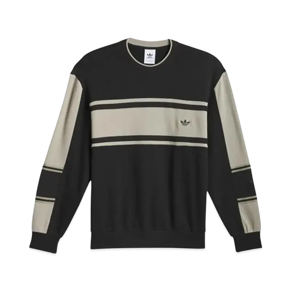 adidas Skateboarding Classic Crewneck Sweatshirt (Gender Neutral) "Black/Putty Beige"