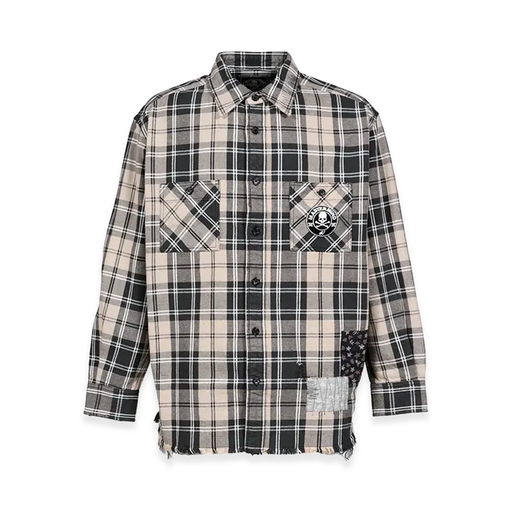 SWJP x mastermind JAPAN Plaid Flannel Shirt "Black"