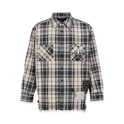 SWJP x mastermind JAPAN Plaid Flannel Shirt "Black"
