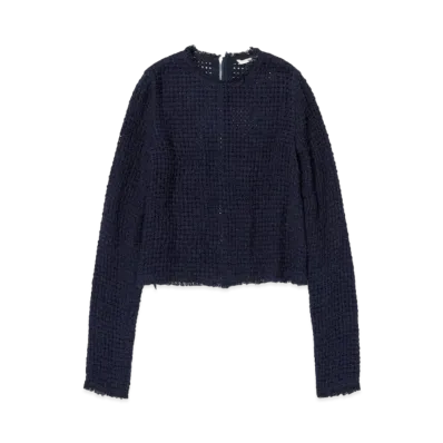 AURALEE Homespun Summer Tweed Mesh P/O "Navy"