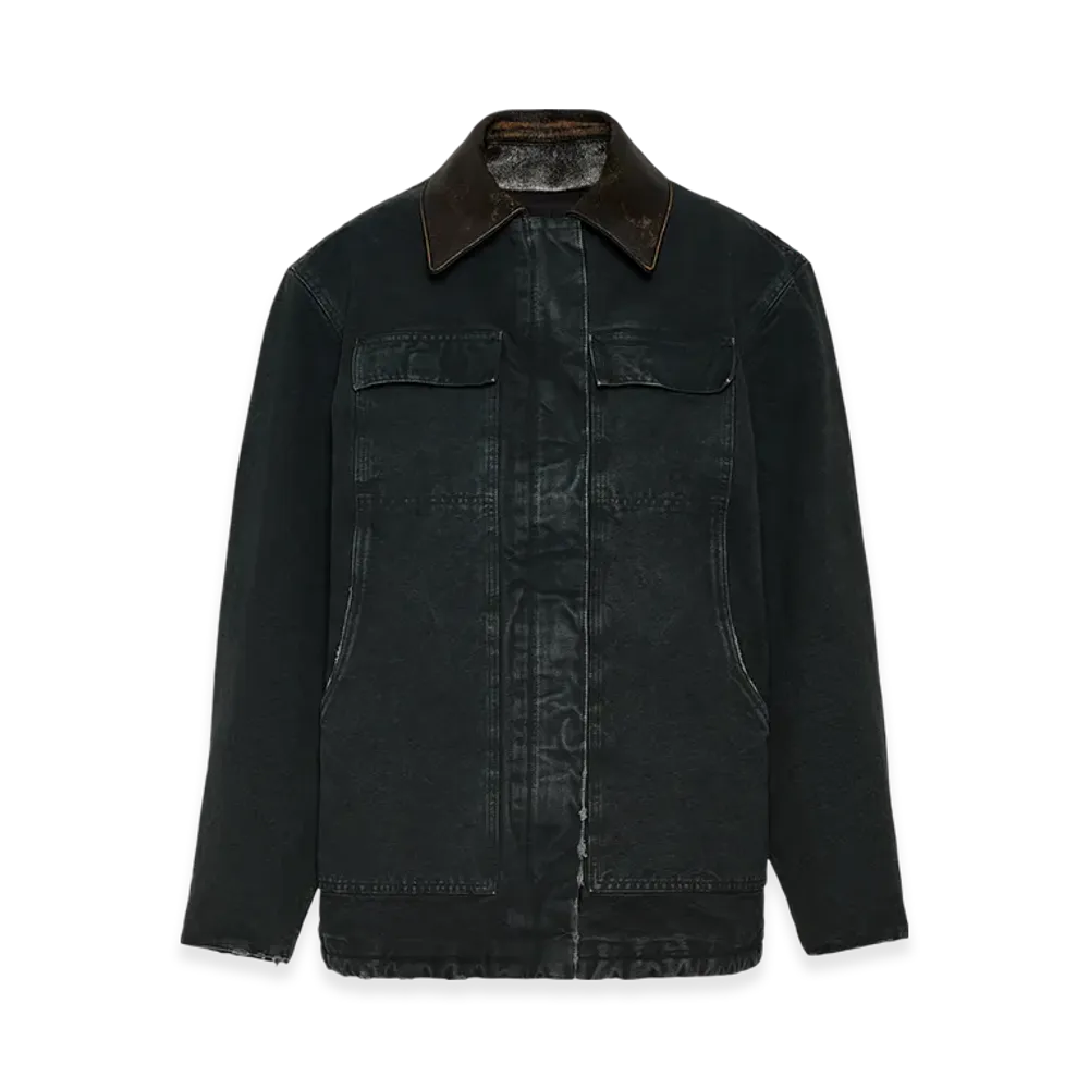 PRADA Women's Canvas Trucker Jacket "Grey"