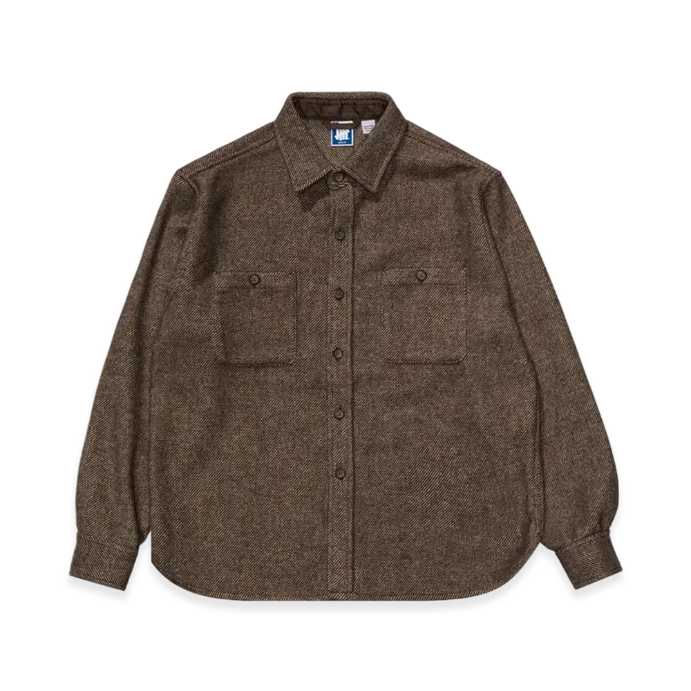 UNDEFEATED L/S Twill Flannel "Brown"