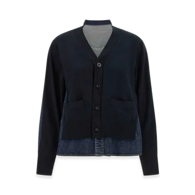 sacai Women's Shirt Cardigan "Blue"