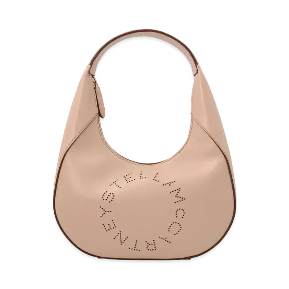 STELLA McCARTNEY Small Stella Logo Hobo Shoulder Bag "Brush"