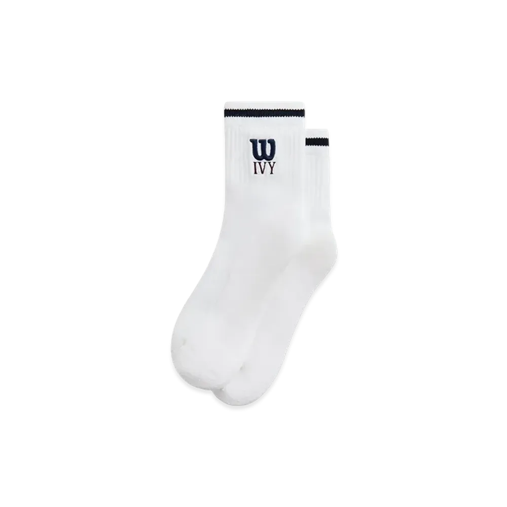 Kith Ivy For Wilson Quarter Top Socks "White / Port Royal"