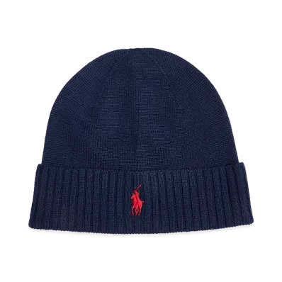 Ralph Lauren Wool Beanie Hat "Midnight Blue"
