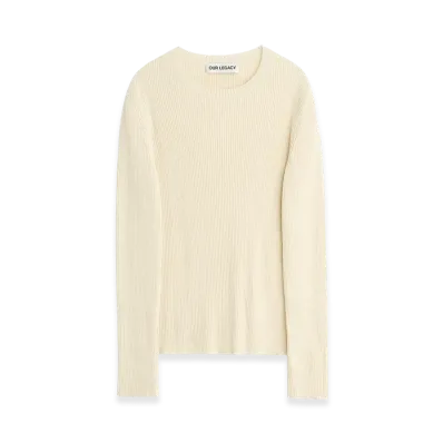 OUR LEGACY Compact Roundneck "Neutral White Refined Silk"