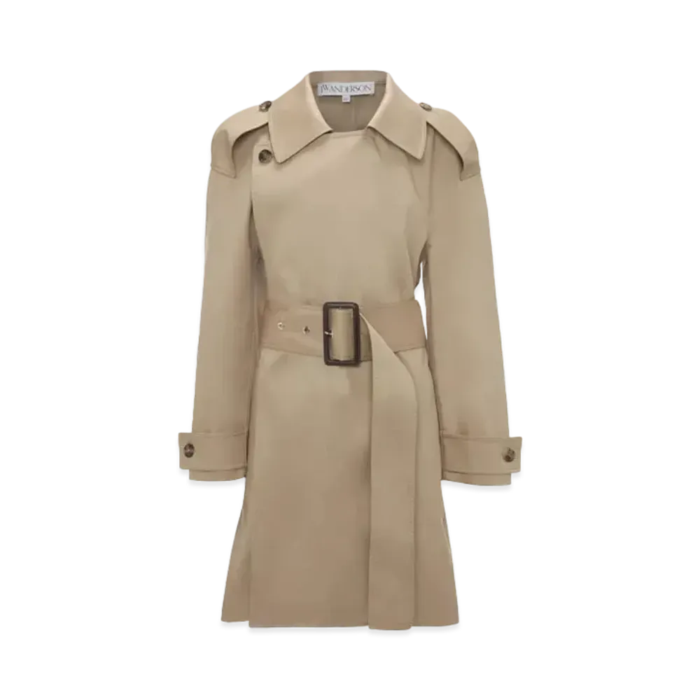 JW ANDERSON Wrap Front Mid-Length Trench Coat "Beige"