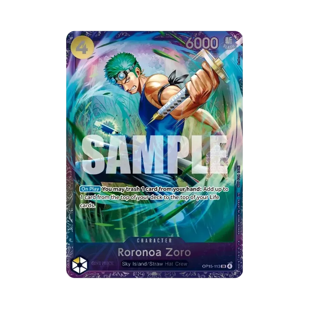 ロロノア・ゾロ SR :トップ32 [OP15-113]【英語版】(プロモーションカード「トレジャーカップ 2026年8月」)