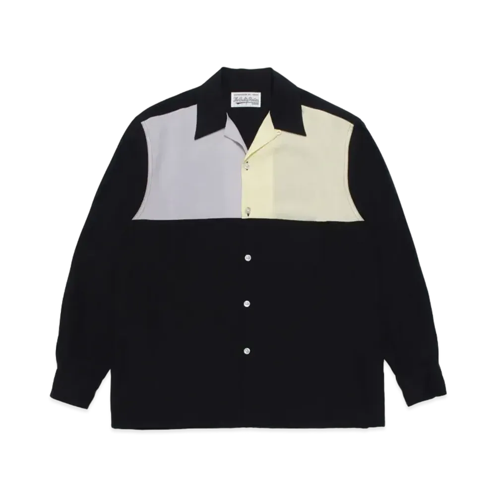 WACKO MARIA THREE TONE OPEN COLLAR SHIRT "Yellow"